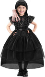Black Cosplay Costume for Girls, Halloween Costume for Kids, Role Play Costume with Accessories, V1237-ZY-203-3808
