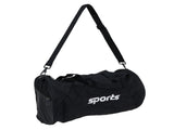 Sports Gym Bag Black Color Cylinder Shape Rain Proof Multifunctional Travel Duffel Bag for Business V1294-YM0901-3117250009611