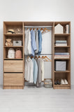 BASEL 2M WALK IN WARDROBE KIT - FLUTED - NATURAL OAK V164-ECW5SFB