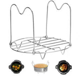 Round Wire Stainless Steel Steaming Rack With Foldable Handles Multiuse Cookware Accessory For V1369-AZ3-W-14959