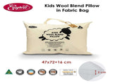 Easyrest Kids Wool Blend Standard Pillow in Fabric Bag V442-ERT-PILLOW-KIDSWOOLBLEND-WHITE-ST