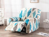 Recliner Anti Scratch Lazy Recliner Chair Protective Stretching Printed Reclining Chair V1107-102-26792-SKY-THREE-SEATER