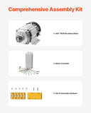 VEVOR 750W Electric Brushless DC Motor Kit 48V 2700rpm with Upgraded Controller V952-ZLWSDJTJ750WXOI9PV9