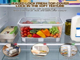 Large Bread Box with Sealed Lid With Time Recording Function Inner Draining Board Layout for Kitchen V1369-AZ3-W-12592