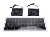 Solar Powered Exhaust Fan 16W Monocrystalline Silicon Solar Panel Dual Ventilation Fan Kit for Pet V1294-YM0901-3114240118011
