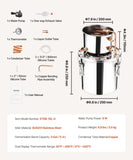 Moonshine Still 3 Gal Water Alcohol Distiller Brewing Kit Stainless Steel V952-DLNTZLQYS3JLYMUT6V3