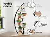 Artiss Plant Stand 6 Tier Ladder Corner Shelf MET-PS-CUR-6T-NT