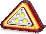 LED Emergency Warning Triangle, Portable USB Rechargeable 4 Light Modes V1263-JX-5808