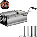 Manual Sausage Stuffer, 3 L / 7 LBS Horizontal Sausage Machine, Dual-Speed Meat Stuffer, Made of V952-GCJSDSPS3L0000001V0