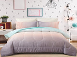 Girls Comforter Set, Queen Size, Ombre Blue Pink Rainbow 3-Piece Bedding Collection V745-MAB010665AG3
