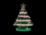 Jingle Jollys Paper Christmas Tree 87CM w/ Star Topper LEDs Xmas Decorations Kit Home Office Green PAPER-XMAS-TR-75-GN
