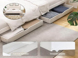 Artiss Bed Frame Double Size Wooden Platform with 2 Storage Drawers White SOFIE WBED-G-001D-WH-DRAW