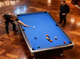 8Ft Billiard Table, Velvet Tablecloth with Accessories - Blue V1316-P181A08-LAN