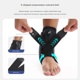 1 Pair Black And Blue Adjustable Ankle Brace - Compression Support for Running, Sports, and Ankle V888-ELOSUNG21079
