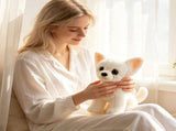Realistic Chihuahua Plush Stuffed Animal, 9.05 Inch Lifelike Puppy Plush Toy, Soft PPCotton Filled V1366-AZ2-W-24755