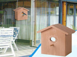 Window Bird House with Strong Suction Cup, Wooden Birdhouse, Clear Window Bird Feeder, Outdoor Birds V1366-AZ2-W-12665