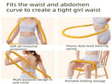 Yellow Soft Weighted Hula Hoop - 1.4kg Knitted Spring Exercise Hoop for Waist Training - Quiet Home V888-ELOSUNG56529
