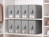 Artiss Bed Sheet Organisers Box Set 8Pcs Storage King Size Bedding Foldable Grey BSO-DIY-PAP01-GYX8