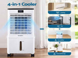 Devanti 8L 3-in-1 Evaporative Air Cooler 4 Ice Packs Remote Control 3 Speed EAC-C-RC-108YF-WH