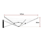 Wall Mounted 5 Arm 26m Clothes Airer Folding Concertina Cloth Dryer Washing Line V63-839161