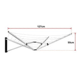 Wall Mounted 5 Arm 26m Clothes Airer Folding Concertina Cloth Dryer Washing Line V63-839161