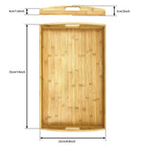 Portable Bamboo Serving Tray with Handles, Ideal for Breakfast in Bed, Dinner Service, and Living V1370-AZ4-17211