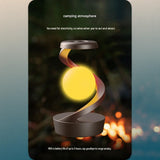 White Rotating Suspension Lamp - Wireless RGB Mood Light with Gesture Control - Portable V888-ELOSUNG56556