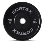 CORTEX 10kg Black Series V2 50mm Rubber Olympic Bumper Plate V420-CSWP-OBPV210-2