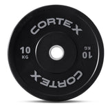 CORTEX 10kg Black Series V2 50mm Rubber Olympic Bumper Plate V420-CSWP-OBPV210-2