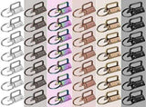 180 Pcs Key Fob Hardware 6 Colors Keychain Wristlet with Ring Chain 1 Inch V1370-AZ4-07928