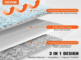 Double Reflective Insulation Roll, Foam Core Radiant Barrier, 5.5mm 48 in x 50 ft, Double-Sided V952-LBPEFPMXRFSFWQVT4V0