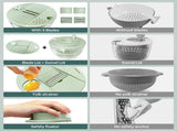 Vegetable Slicer - Salad Spinner - Mandoline - Salad Spinner - Multifunctional Slicer V1189-WXF-260203-00199