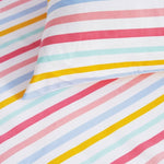 Minikins Rainbow Stripe Polyester Cotton Combo Fitted Sheet Set King Single V442-SIM-FITTEDSS-RAINBOWSTRIPE-MULTI-KS