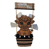 Wooden Animal Wind Spinner, Outdoor Hanging Windmill for Garden & Patio Charming Kinetic Yard Art V1366-AZ2-W-16409
