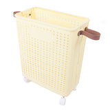 Slim Laundry Basket Foldable Space Saving Sturdy PP Plastic Narrow Clothes Hamper for Bathroom V1294-YM0901-3117240333312