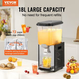 VEVOR Commercial Beverage Dispenser 18L Cold Juice Ice Drink Dispenser for Party V952-SYYLJJBSJXS1TJCUTV3