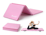 Everfit 180x60cm Gymnastics Mats Folding Exercise Floor Mat Portable 3 Fold Tumbling Mat Pink ECM-A-180-PK