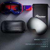 OutdoorMaster Ski Goggles PRO - Frameless, Interchangeable Lens 100% UV400 Protection Snow Goggles V1168-M6-194W-AS8T
