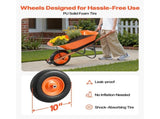Wheelbarrow Cart One Wheel Garden Dump Cart 330 lbs Yard Utility Cart V952-FDL2LHYTC1JLDOIX6V0
