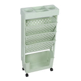 Removable Book Storage Rack 5 Tier Large Capacity Multifunctional Movable Storage Organizer Shelf V1294-YM0901-3116230010112