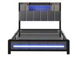 Levede Single Bed Frame with Storage Headboard RGB LED BF1067-S