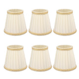 6pcs Fabric Drum Lamp Shades Clip-On Compatible with Chandeliers Light Bulbs Lighting Accessories V1188-ON101-00420-1