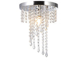 Crystal Flush Mount Chandelier Fixture Elegant Modern Ceiling Light Lamp for Bedroom Living Room V1294-YM0901-3119240045611