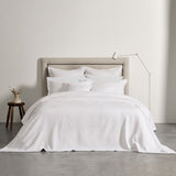 Bianca Evora White Cotton Jacquard Coverlet Set Queen/King V442-BCA-COVERLETS-EVORA-WHITE-KI