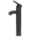 Black Faucet Bathroom G1/2 Stainless Steel Easy Control Matte Black Tall Vessel Sink Faucet with 2 V1294-YM0523-3112220036411