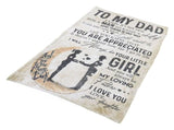 Dad Blanket Father's Day Theme Dual Sides Personalized Wide Application Sofa Throw Blanket for V1294-YM0718-3117220136313