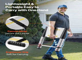 3.8m Telescoping Ladder, Aluminum Lightweight Multi-Purpose Collapsible Extension, One-Touch V952-SSLTNLSLKJBF2VP1Z001V0