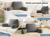 Giselle Reading Pillow Back Rest Lumbar Support Cushion Grey PILLOW-BACK-GY