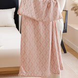 Pink Diamond Pattern Bamboo Fiber Summer Cooling Blanket 200230cm for Bed Sofa Air Conditioned Room V888-ELOSUNG54964-2