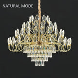 BAMDECOR C3347 Modern Luxury Crystal-leaf Chandelier LED Fashion Creativity Pendant Ceiling V255-BAM-C3347-60